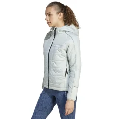 adidas Womens W Multi Ins Hoodyj Down Jacket in Grey