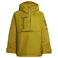 adidas Xplor Hooded Relaxed Fit Anorak Jacket in Yellow