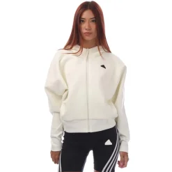 adidas Z.N.E. Full-Zip Hoodie in Off White