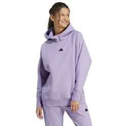 adidas Z.N.E Hooded Relaxed Fit Sweatshirt in Purple