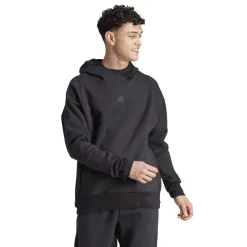 adidas Z.N.E. Hooded Relaxed Fit Sweatshirt in Black