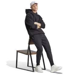 adidas Z.N.E. Hooded Relaxed Fit Sweatshirt in Black