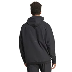 adidas Z.N.E. Woven Full-Zip Hooded Track Top in Black