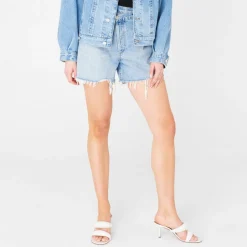 Agolde Criss Cross Shorts in Blue