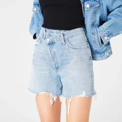 Agolde Criss Cross Shorts in Blue