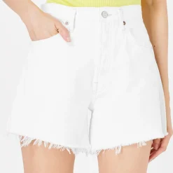 Agolde Parker Long Shorts in White