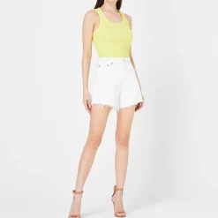 Agolde Parker Long Shorts in White