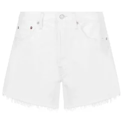Agolde Parker Long Shorts in White