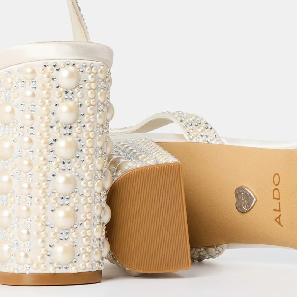 Aldo Heeled Sandals in White