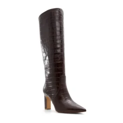 Aldo Knee High Block Heel Boots in Brown