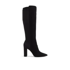 Aldo Knee High Block Heel Boots in Black
