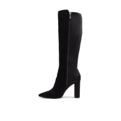 Aldo Knee High Block Heel Boots in Black