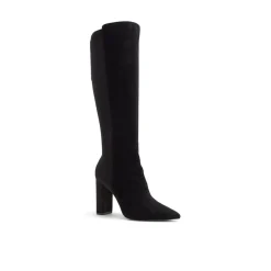 Aldo Knee High Block Heel Boots in Black