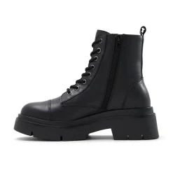 Aldo Marthia Motorcycle Chunky Heel Boots in Black