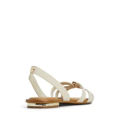 Aldo Open Toe Flat Heel Slide Sandals in White