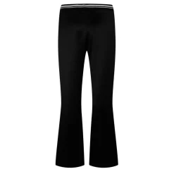 Alessandra Rich Satin Track Athletic Pants in Black