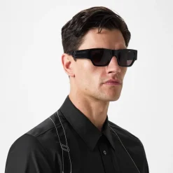 Alexander McQueen Logo Sunglasses in Black