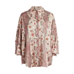 AllSaints Charli Relaxed Fit Long Sleeve Shirt in Pink