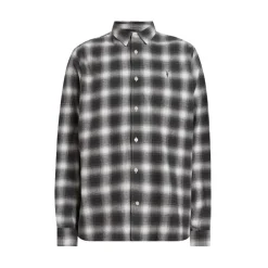 AllSaints Collared Neck Malpaso Regular Fit Shirt in Grey