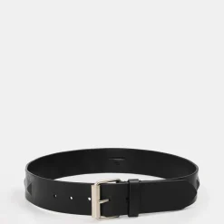 AllSaints 42mm Inj St Belt in Black