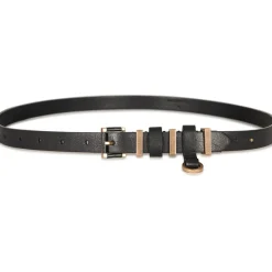 AllSaints 18mm Lthr Bk Blt in Black