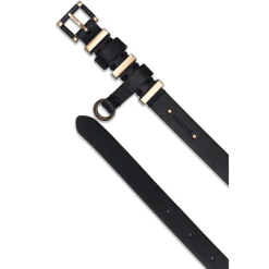 AllSaints 18mm Lthr Bk Blt in Black