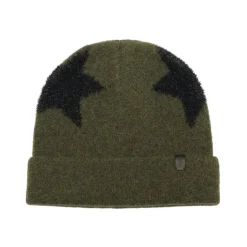 AllSaints Mtlc Str Beanie in Green