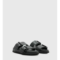AllSaints Sian Slides Sandals in Black