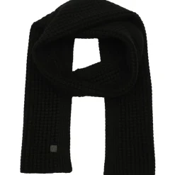 AllSaints Waffl Knt Scarf in Black