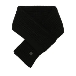 AllSaints Waffl Knt Scarf in Black