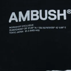 Ambush Printed Logo Scarf in Black-White