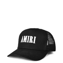 Amiri Logo Trucker Cap in Black