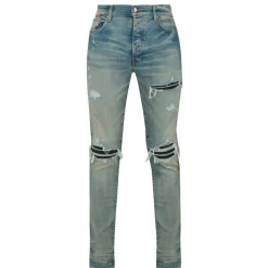 Amiri Mx 1 Distressed Jeans in Blue