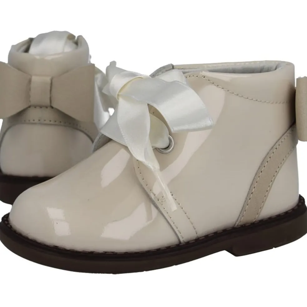 Andanines Adnine Bootie with Bow in Beige