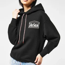 Aries Temple Hoodie in Black