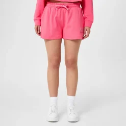 Armani Exchange Dia Lgo Fleece Sweat Shorts in Pink