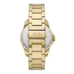 Armani Exchange Exchange Mens Three Hand Date, Gold Tone Stainless Steel Watch, Ax1951 in Gold