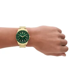 Armani Exchange Exchange Mens Three Hand Date, Gold Tone Stainless Steel Watch, Ax1951 in Gold