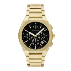 Armani Exchange Exchange Chronograph Stainless Steel Watch in Gold