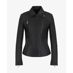 Armani Exchange Leather Jacket in Black