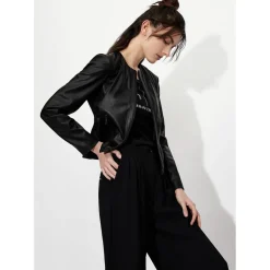 Armani Exchange Leather Jacket in Black