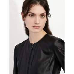 Armani Exchange Leather Jacket in Black