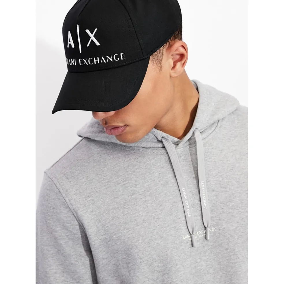 Armani Exchange Logo Baseball Cap in Black