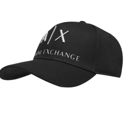 Armani Exchange Logo Baseball Cap in Black
