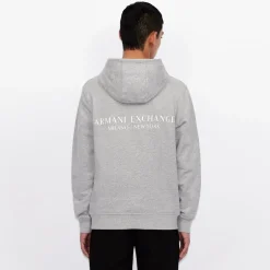 Armani Exchange Logo Hoodie in Grey