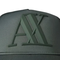 Armani Exchange Logo Print Baseball Cap in Grey