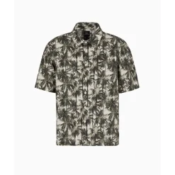 Armani Exchange Regular Fit Short Sleeve Shirt in Green