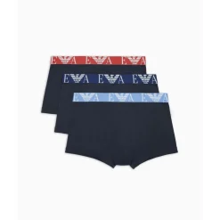 Armani Mens 3-Pack Trunks in Multi colour