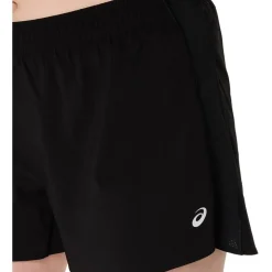 Asics Icon 4 Inch Running Shorts with Curved Hem in Black