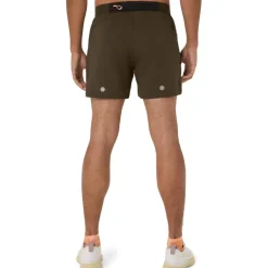 Asics Mens Road 5in Short Running in Brown